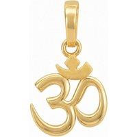 Raina Jewels Women's 22ct Yellow Gold Om Symbol Pendant High Polished Matte Accent