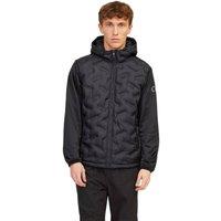 Jack & Jones Men's Hooded Hybrid Jacket in Black | Size: XL