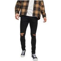 Jack & Jones Men's Liam Denim Jeans in True Black | Size: 31L