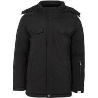 Lee Cooper Men's Hooded Puffer Jacket in Black | Size: 3XL
