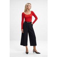 Dilvin Women's Scoop Neck Jersey Top in Red | Size: Medium