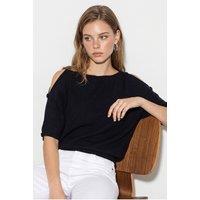 Bianco Lucci Women's Blouse in Black