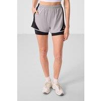 Tommy Life Women's Pull-On Mini Shorts in Light Grey | Size: XL
