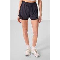Tommy Life Women's Pull-On Mini Shorts in Black | Size: XL