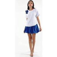 MSN Collection Women's Cotton Two-Piece Coord in Cobalt | Size: Large