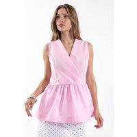 MSN Collection Women's Cotton-Blend Blouse in Pink | Size: XL