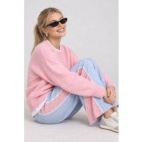 Happiness Istanbul Women's Wide-Leg Side Panel Pants in Pale Blue | Size: Large