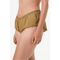 Penti Women's Satin Chiffon Shorts in Khaki | Size: XS
