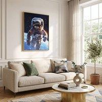 HOME LUXE INTERIOR Home Luxe Astronaut Wall Art 50x70cm Space Framed Picture Modern Decor | Size: 50x70 cm