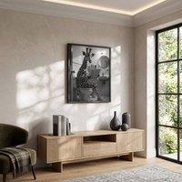 HOME LUXE INTERIOR Home Luxe Giraffe Wall Art Black & White 30x40cm Funny Bathroom Prints | Size: 30x40 cm