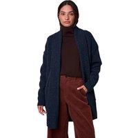 Celtic & Co Women's Longline Shawl Collar Cardigan in Navy | Size: Large