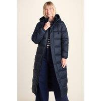 TOG24 Women's 'Cautley' Long Padded Shower Resistant Jacket in Dark Indigo | Size: 10