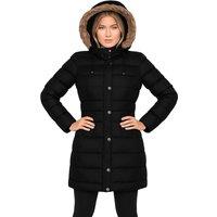 Enzo Women's Padded Puffer Jacket in Black | Size: Large