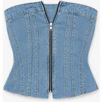 Squalo Women's Fitted Top in Mid Blue | Size: Medium