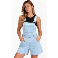 Squalo Women's Cotton Jumpsuit in Light Blue | Size: Medium