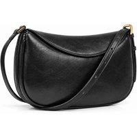 Woodland Leathers Women's Crescent Crossbody Bag in Black