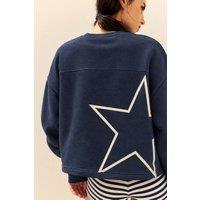 MixRay Women's Regular Sweatshirt in Navy | Size: Small