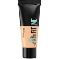 Maybelline Women's Fit Me Matte & Poreless Full Coverage Matte Blendable Normal to Oily Skin Foundation in Soft Beige | Size: 30ml