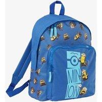 Minions Backpack School Bag with Front Zip Pocket One Size Blue
