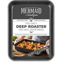 Chabrias Ltd Mermaid 14 Hard Anodised Deep Roasting Tray 37x27cm UK Made in Black | Size: 37x27 cm