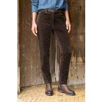 WoolOvers Women's Cotton Straight Leg Cord Jeans in Chocolate | Size: 20S