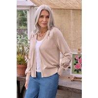 WoolOvers Women's Edge To Edge Embroidered Cardigan | Size: XL