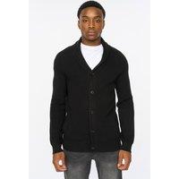 Duck&Cover Men's Venosa Shawl Cardigan in Black | Size: Large