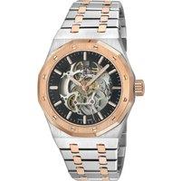 Gevril Men's Gotham, Swiss Automatic Watch, Black Dial, 316L Stainless Steel, Sapphire Crystal, & Skeleton Dial