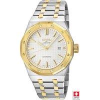Gevril Men's Gotham, Swiss Automatic Watch, White Dial, 316L Stainless Steel, & Sapphire Crystal