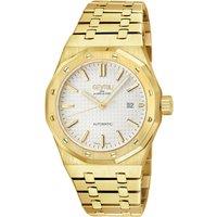 Gevril Men's Gotham, Swiss Automatic Watch, White Dial, 316L Stainless Steel, & Sapphire Crystal in Gold