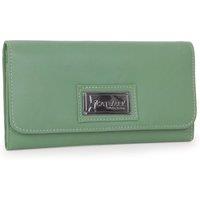 Catwalk Collection Handbags Women's Gemma Leather Matinee Purse With RFID Protection in Green | Size: Medium
