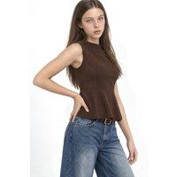 Busem Women's Blouse in Brown | Size: Small