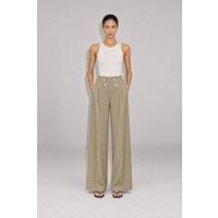 MyFashion Women's Straight-Leg Pants in Khaki | Size: Small