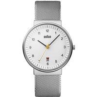 Braun Men's BN0032WHSLMHG Classic 40mm Quartz Watch in Silver