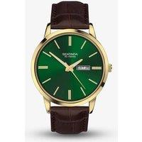 Sekonda Men's Jackson Gold & Brown Leather Watch 30151 in Green