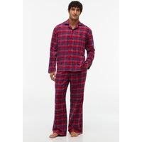 Tommy Hilfiger Men's Flannel Family Pyjama Set Red Check | Size: Medium