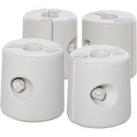 OUTSUNNY Tent Weight Base 4pcs Gazebo Foot Leg Anchor Weights Marquee in White