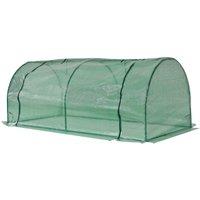 OUTSUNNY Tunnel Greenhouse Outdoor Grow House Steel Frame in Green