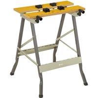 DURHAND 4-in-1 Work Bench Adjustable Saw Horse Clamp Table Foldable in Grey