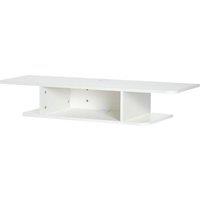 HOMCOM TV Unit Stand Wall Mount Media Console with Storage Shelf in White