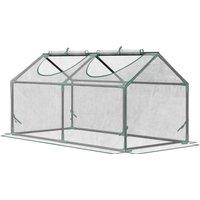 OUTSUNNY Mini Greenhouse Small Plant Grow House w/ Windows for Outdoor in Clear