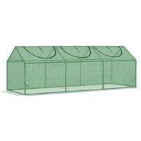OUTSUNNY Mini Greenhouse Small Plant Grow House w/ Windows for Outdoor in Green