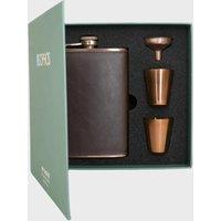 Sophos 4 Piece Hip Flask Set in Brown