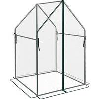 OUTSUNNY Tomato Greenhouse with 2 Zipped Doors, Outdoor Green House, Clear