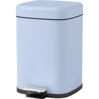 HOMCOM 12L Kitchen Pedal Bin, Metal Rubbish Bin with Soft-close Lid, Light Blue | Size: Small