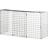 HOMCOM Fireguard Fire Safe Guard Extending Fireplace Wire Mesh Screen Cover in Black