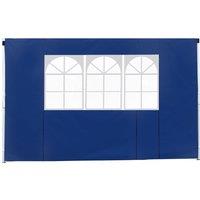 OUTSUNNY Gazebo Replacement Exchangeable Side Wall Panels w/ Window in Blue