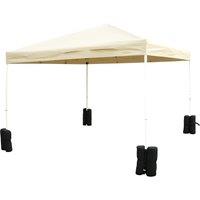 OUTSUNNY Gazebo Weight Sand Bags Leg Weights Marquee Tent Canopy Base in Black