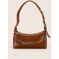 Rebellious Fashion Women's Lawson Faux Leather Eyelet Shoulder Bag in Chocolate