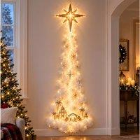 YnysTec LED Christmas Magic Trail Wall Light Santa Sleigh Reindeer Xmas in Gold